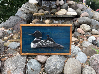 Loon carving wall hanging