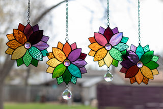 Gem Flower with Crystal Drop