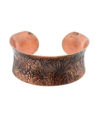 Copper bracelet Wildflowers
