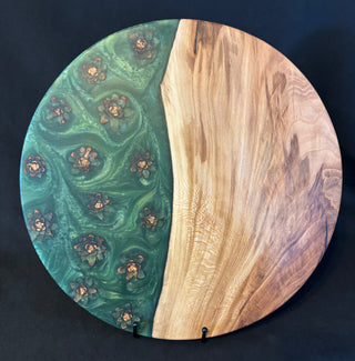 Lazy Susan Maple/Green/Pinecones
