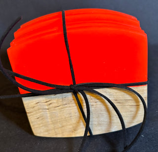 Coaster Set Maple/Coral