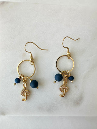 Dangle Music Note Earrings