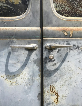 Greeting Card: Old Car Door