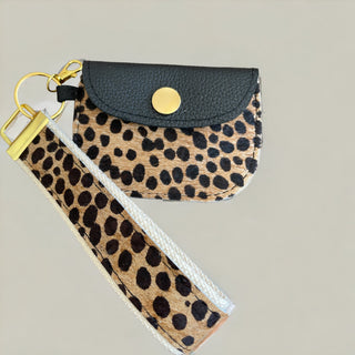 Cowhide Snap Wallet - Leopard