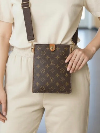 Upcycled LV Phone Crossbody LARGE