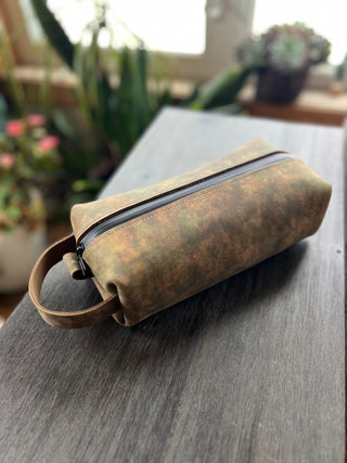 Camo Leather Dopp Kit