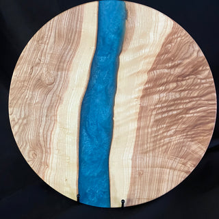 Lazy Susan Oak/Blue