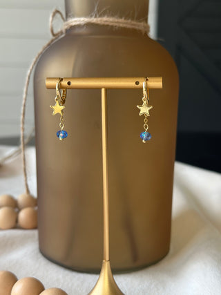 Shine Stella  Blue Earrings