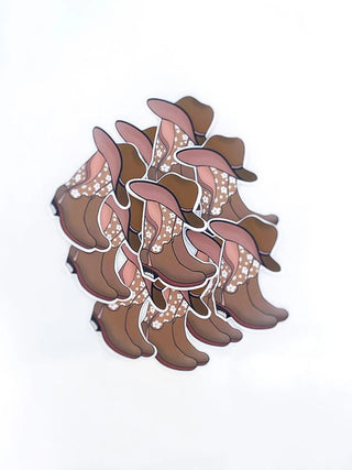 Boho Daisy Boots Sticker
