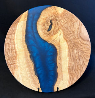 Lazy Susan Oak/Blue