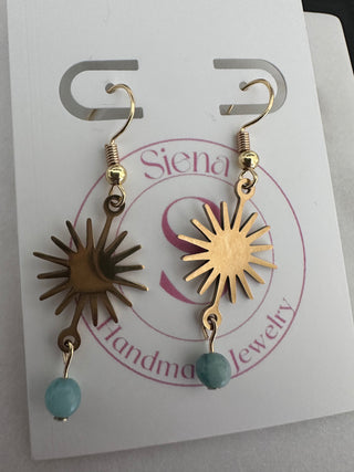 Blue Sun Earrings