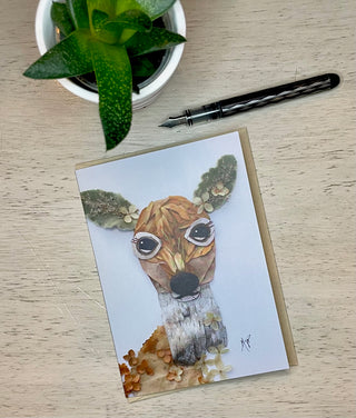 Deer Without Flowers Nature Art Card