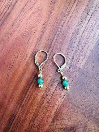 Green Drop Earrings