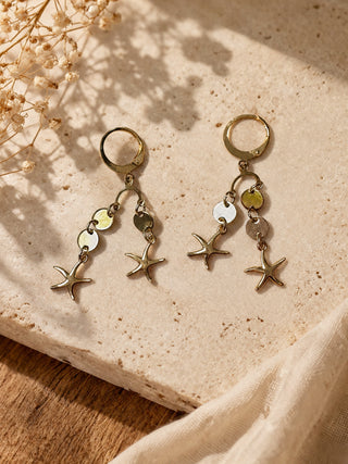 Dangle double Starfish earrings