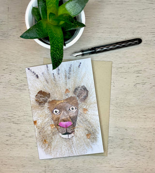 Lion Nature Art Card