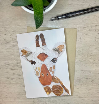 Giraffe Nature Art Card