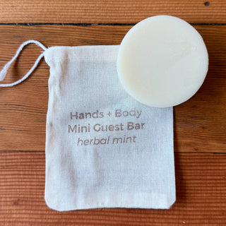 Hands + Body Mini Guest Bar Soap – herbal mint