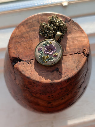 February Birth Flower Clay Necklace
